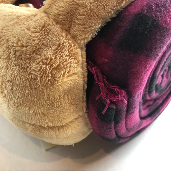 Dan Dee Toy Plush Rudolph Red Nosed Reindeer Clarice Fleece Throw Pink Checked - Picture 12 of 13